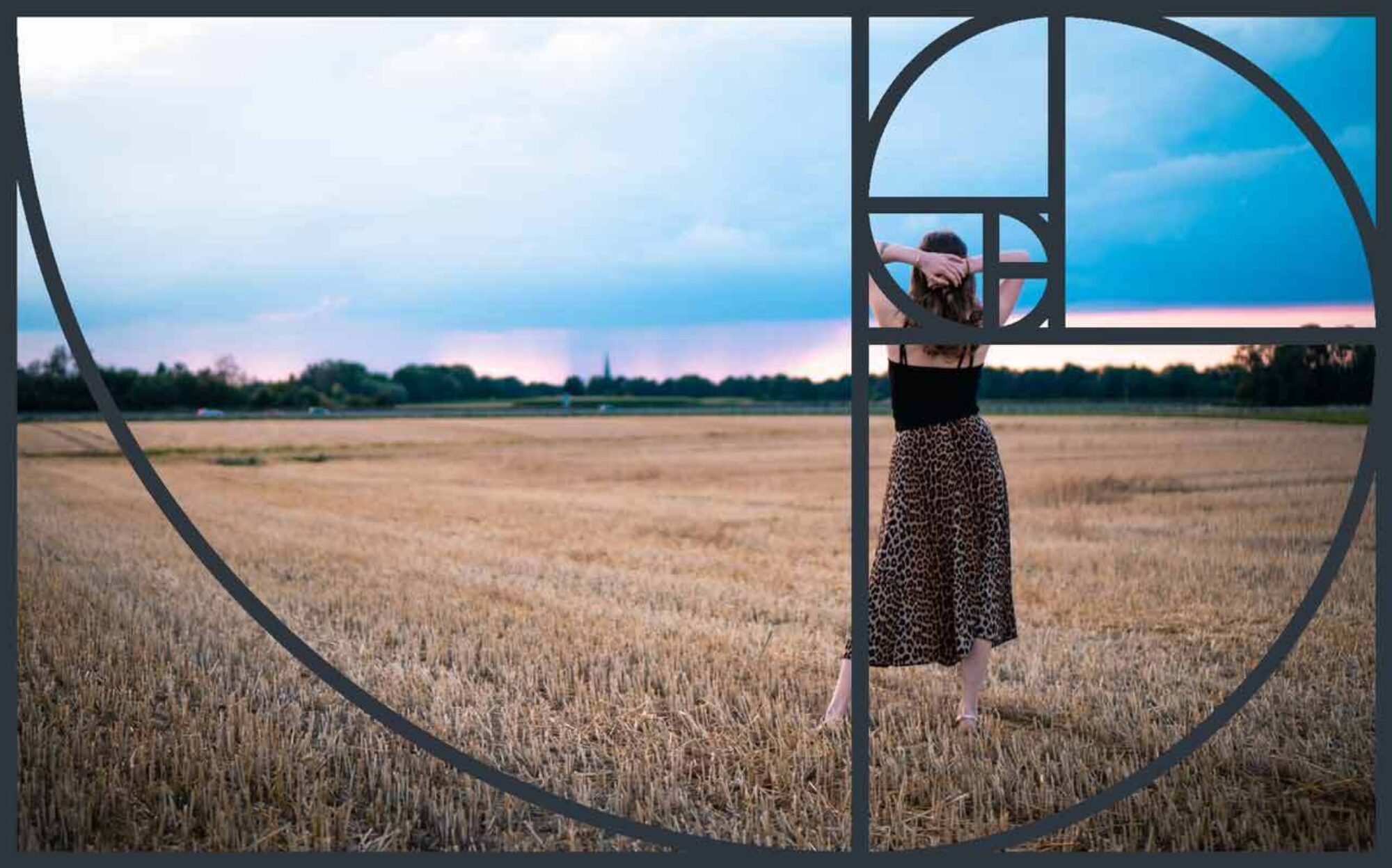 Sonnenuntergang Goldene Spirale