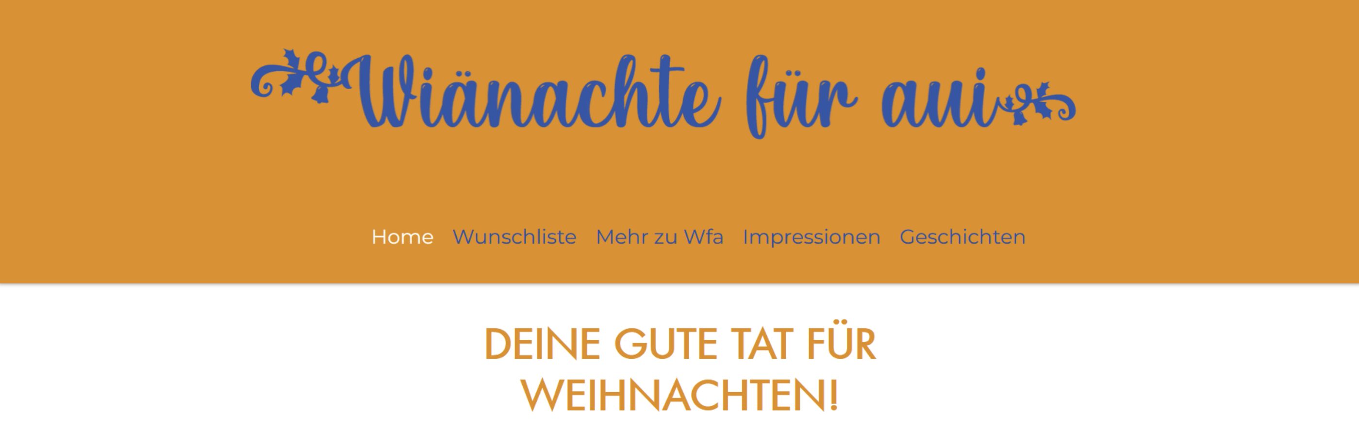 Titelseite www wiänachtefüraui ch