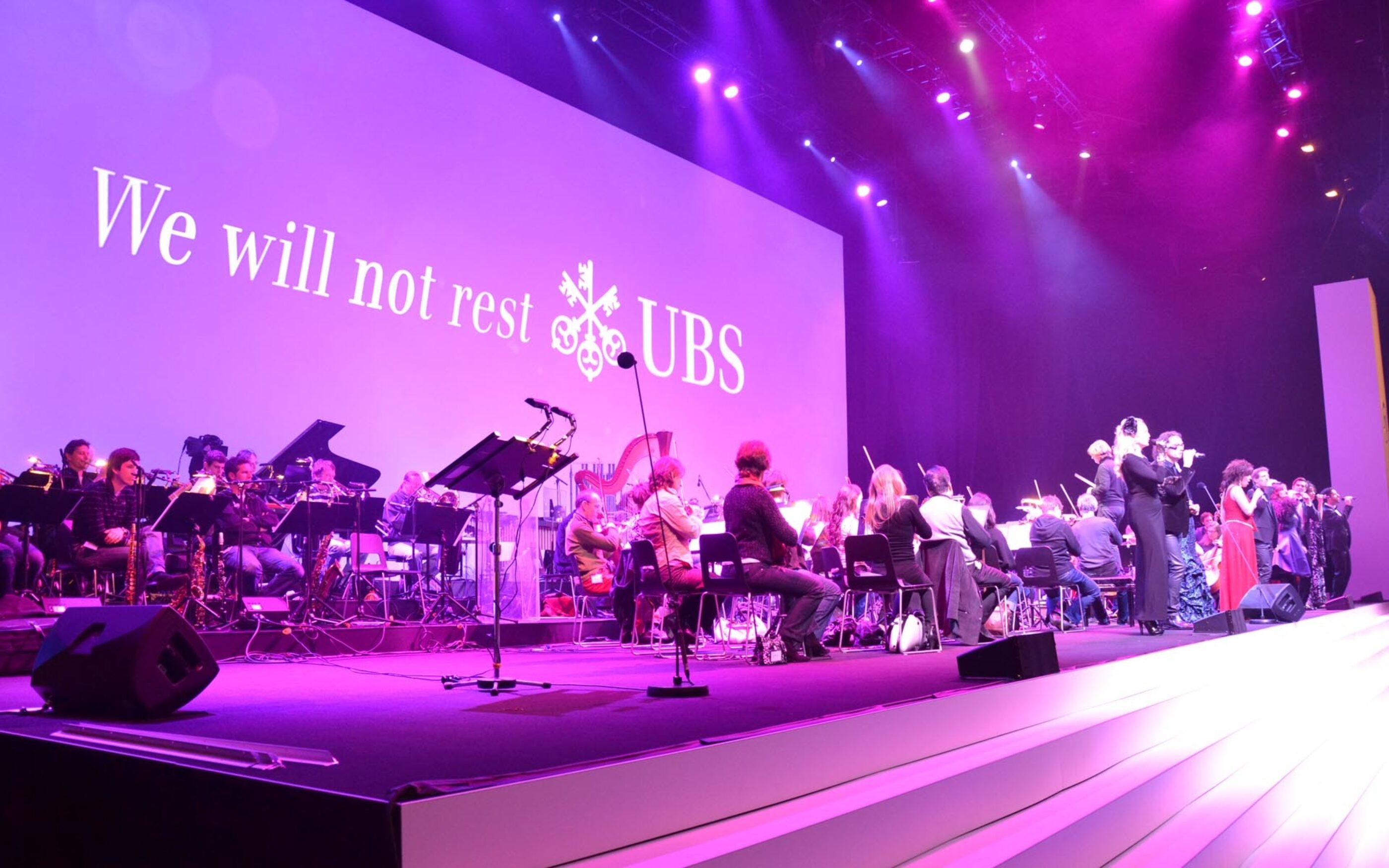 Ubs gala corporate event stage